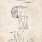 Toilet Paper Roll Patent Print Patent Prints Toilet