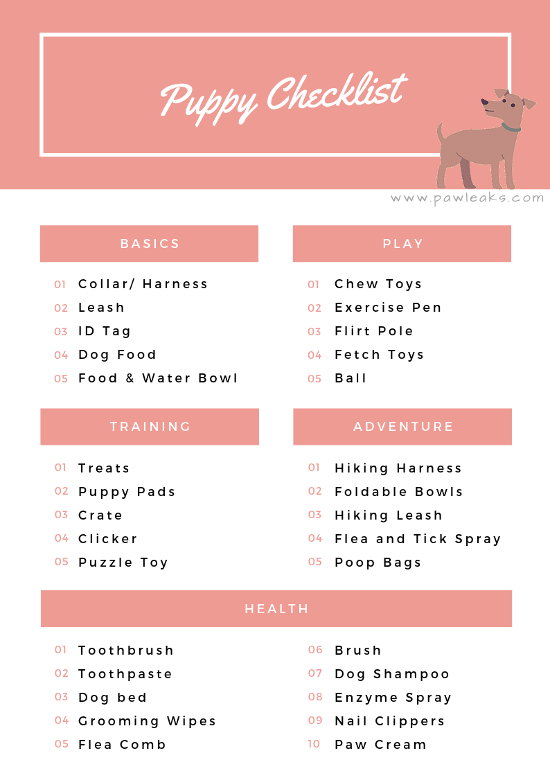 Ultimate Printable New Puppy Checklist For 2025 Puppy 