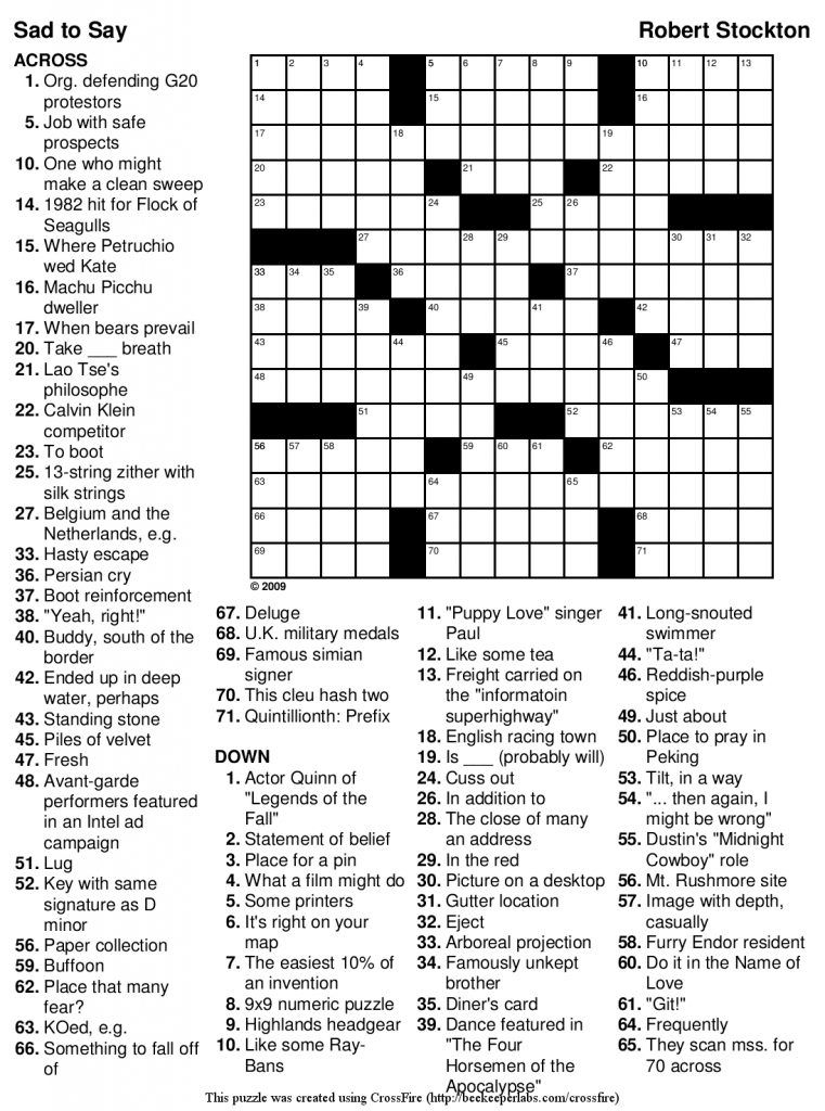 Usa Today Crosswords Printable That Are Enterprising 
