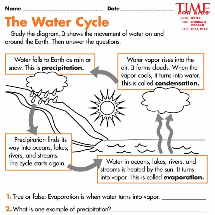 Water Cycle For Kindergarten Water Cycle Worksheet 