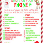 What S On Your Phone Christmas Party Game Printable