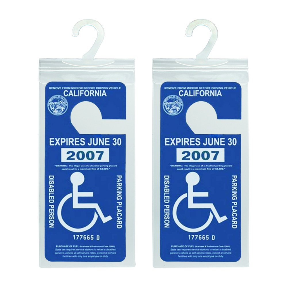 2 Transparent Handicap Parking Placard Holder Disabled 