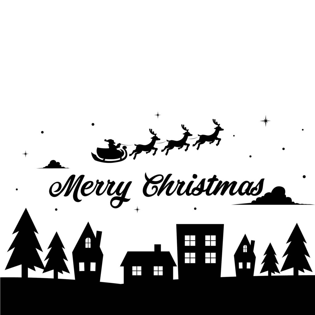 8 Best Printable Christmas Cards Black And White 