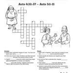 Acts 5 Ananias And Sapphira Sunday School Crossword