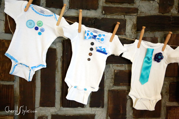 DIY Onesie Baby Shower Bunting Everyday Dishes