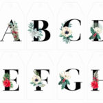 Free Printable Christmas Initial Gift Tags Floral Letters