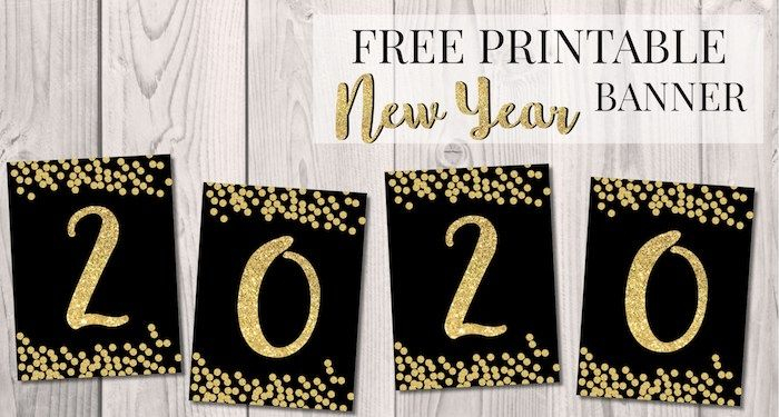 Free Printable Happy New Year Banner Letters Paper Trail 