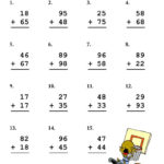 Free Printable Two Digit Addition With Regrouping