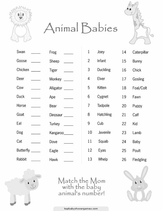 Fun Baby Shower Game Ideas 12 Free Game Templates Game 