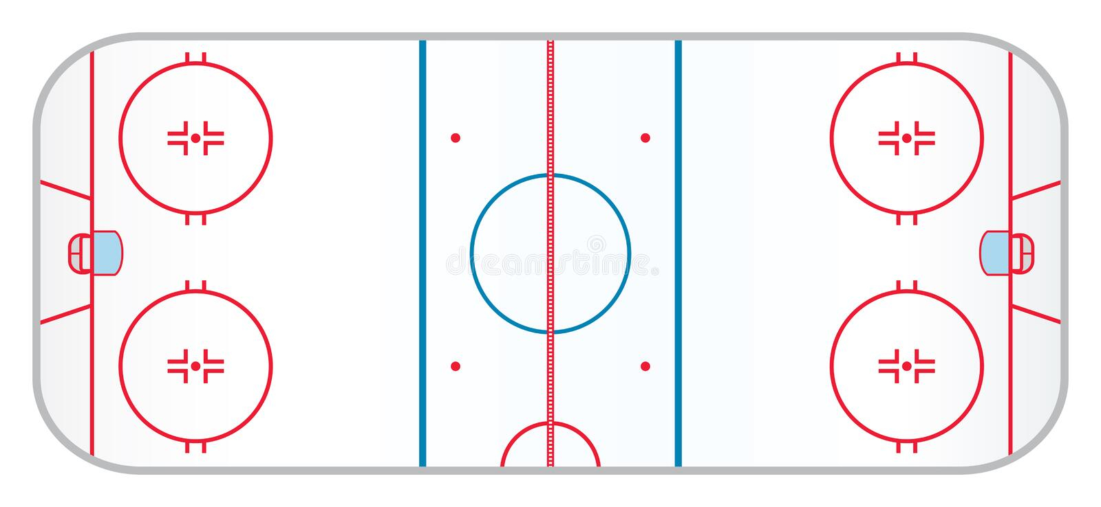 Hockey Rink Stock Vector Illustration Of Athletic Circle 