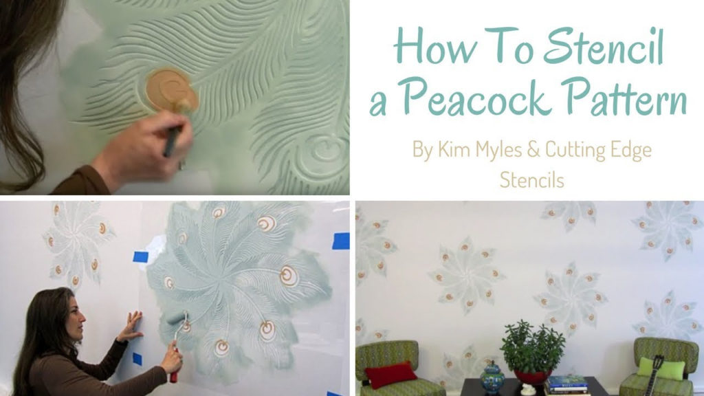 How To Stencil Peacock Stencil By Kim Myles Cutting