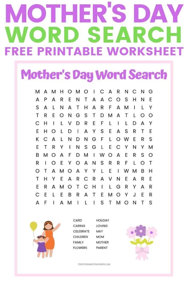 Mother s Day Word Search Printable Word Searches Free 