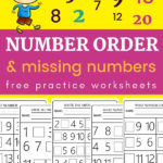 Number Order Kindergarten Free Printable Worksheets