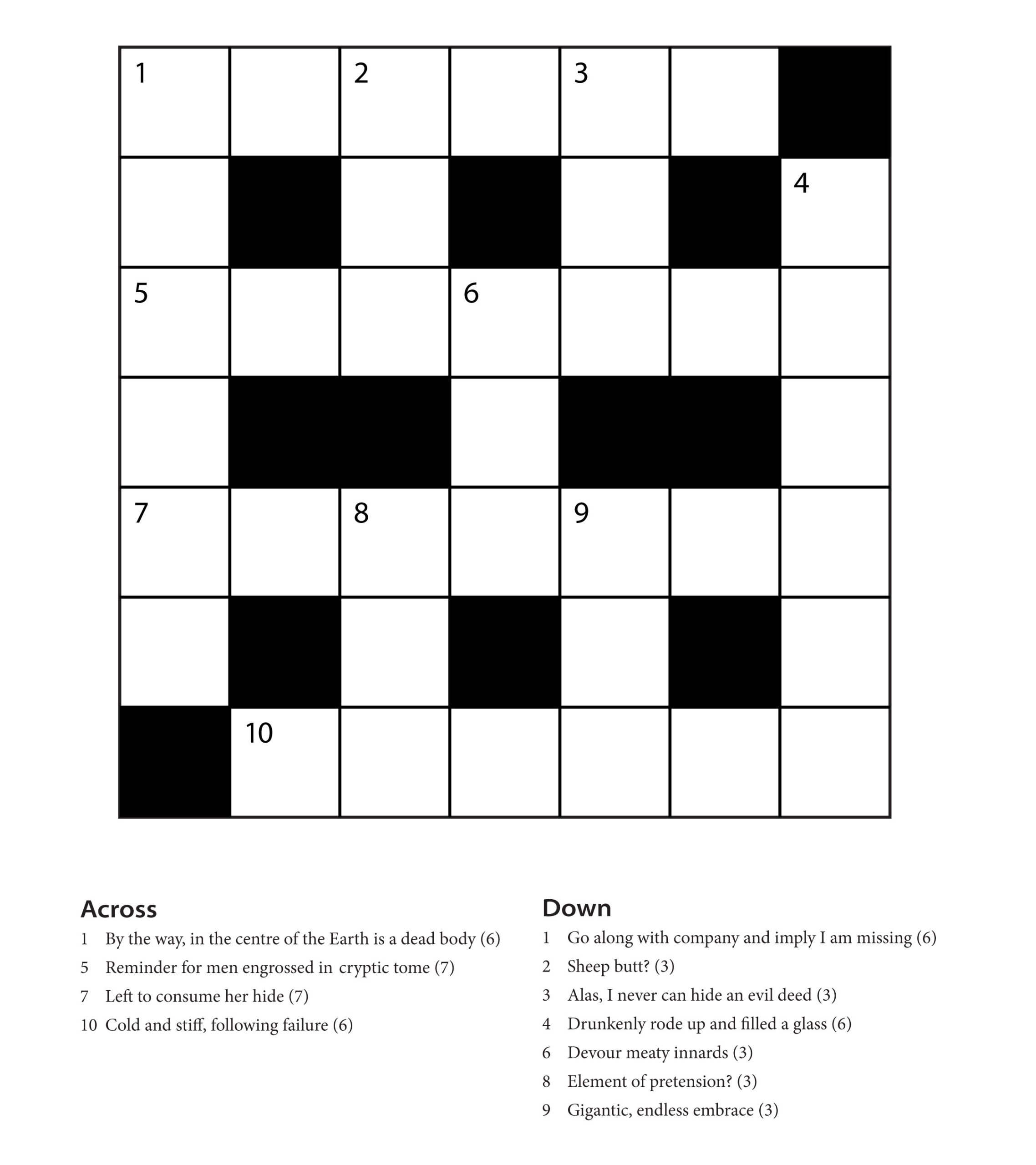 Printable Cryptic Crossword Puzzles Free Printable 