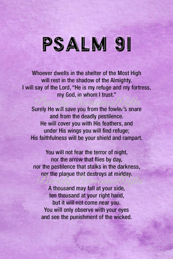 Psalm 91 Digital Download Instant Download Psalm 91 Bible 
