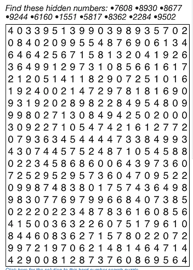 Puzzles For Mar 9 10 Number Search Sudoku Word Search