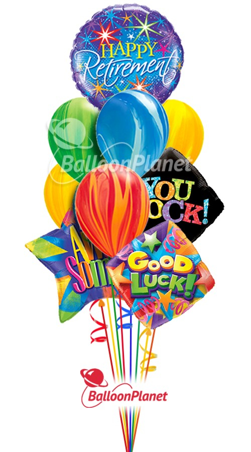 Retirement Balloon Bouquet 9 Balloons Balloon Delivery 