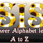 Sunflower Letters A To Z Clip Art Sunflower Alphabet