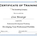 Template For Training Certificate 6 Training