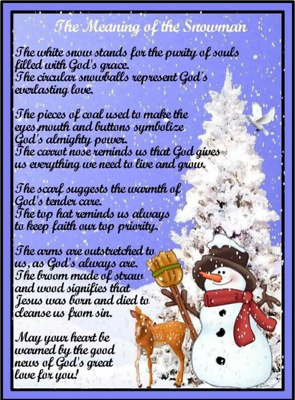 The Meaning Of The Snowman Christmas Poems A Christmas 