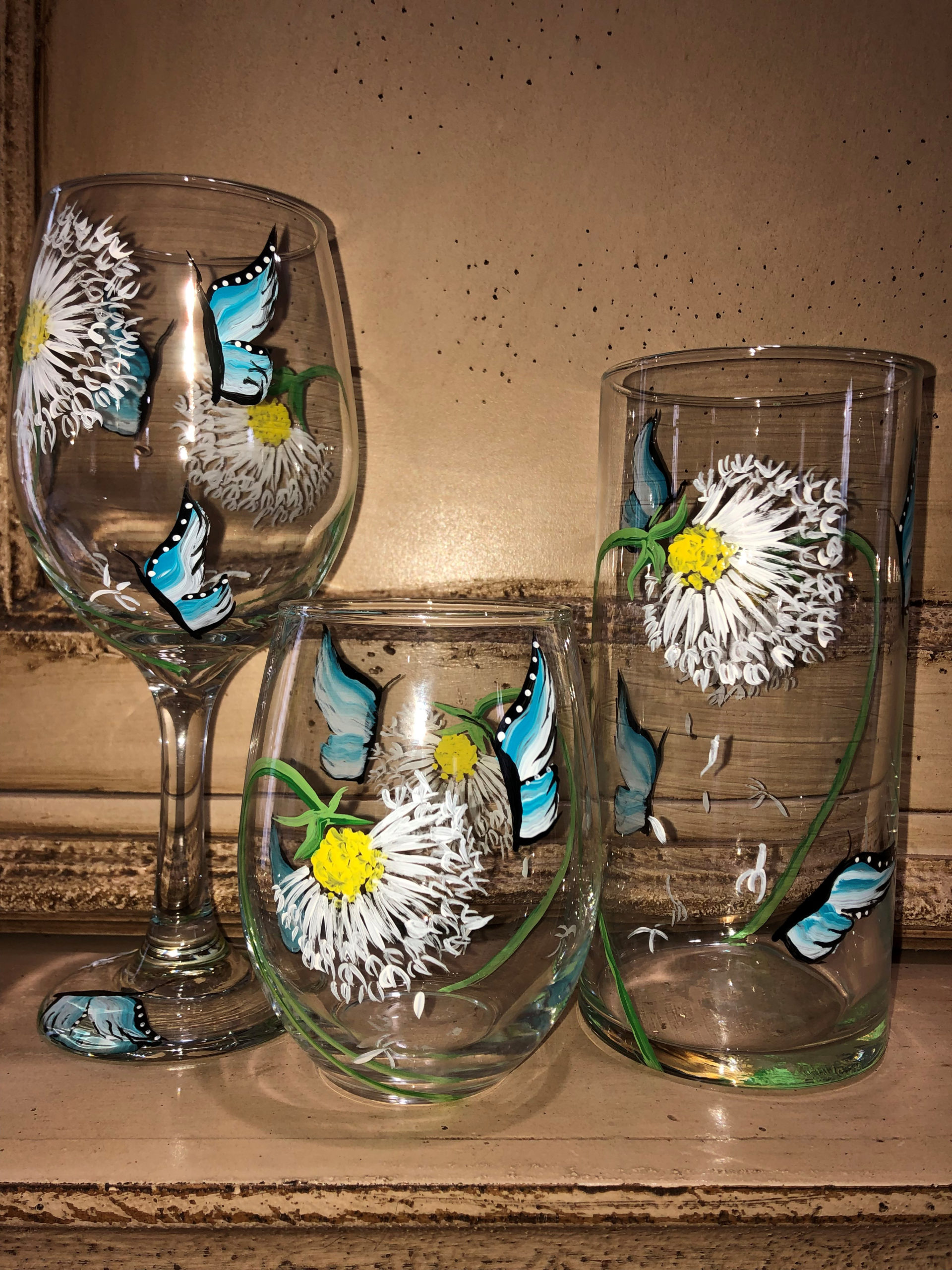 Wine Glass Paint Sip Class Canvas