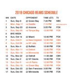 2018 2019 Chicago Bears Lock Screen Schedule For IPhone 6