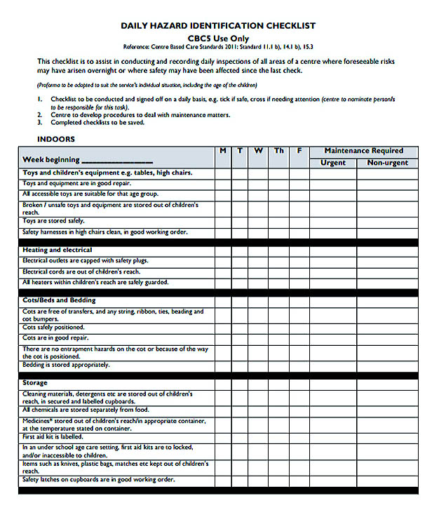 Checklist Template Easy And Helpful Tools For You