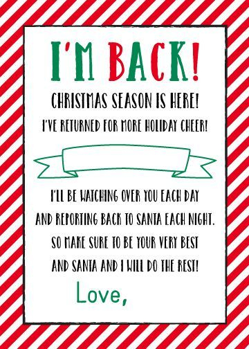 Christmas Elf I m Back Custom Holiday Letter Zazzle 
