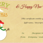 Christmas Gift Certificate Template 15 Gift Templates