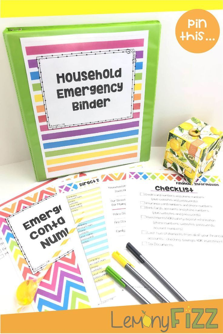 Create Your Own Family Household Emergency Binder With 
