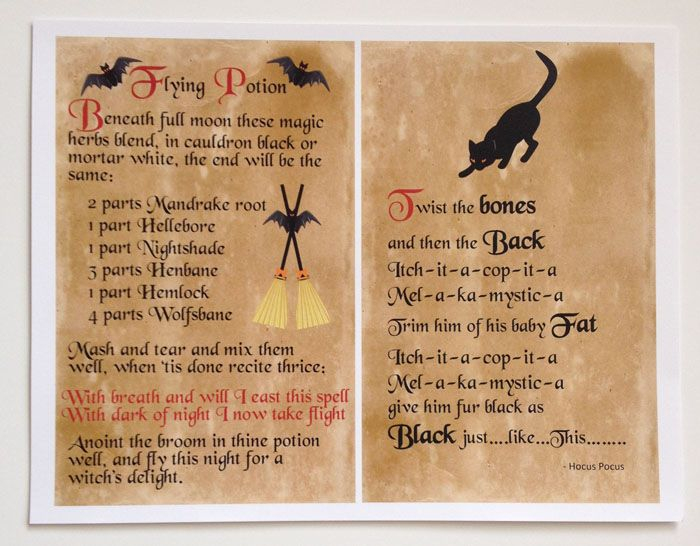 DIY Halloween Poisons And Potions Book Free Printable 