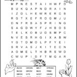 Easy Spring Word Search Spring Words English Worksheets