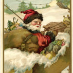 Fantastic Vintage Santa With Sleigh Image The Graphics