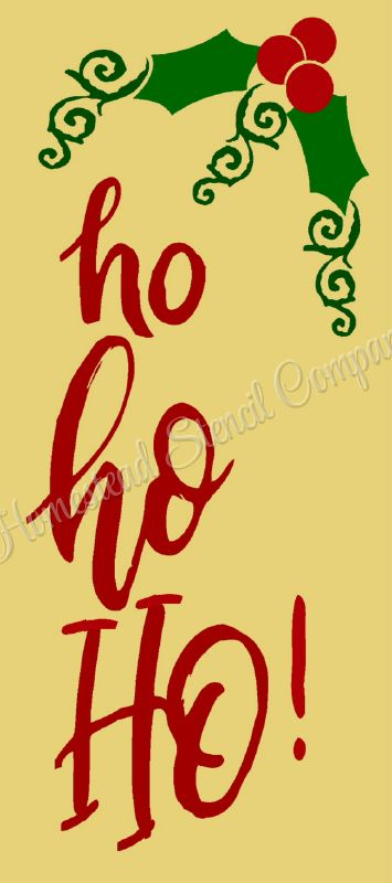 Ho Ho Ho Reusable Plastic Stencil Merry Christmas Sign 