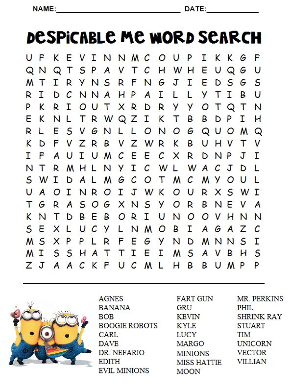 Kids Word Search Puzzles Activity Shelter