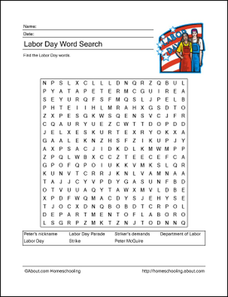 Learn About Labor Day With Free Printables Rec Therapy 