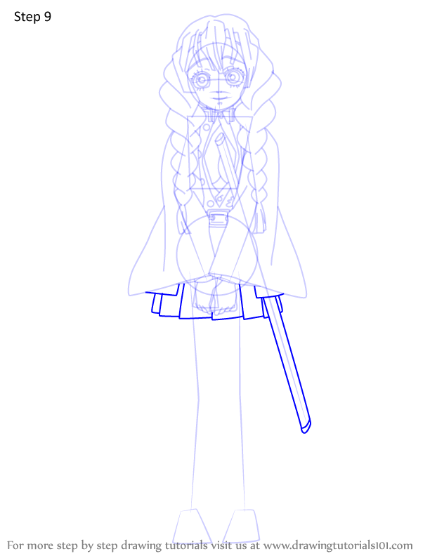 Learn How To Draw Mitsuri Kanroji From Demon Slayer Demon