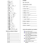 Numbers Numbers English ESL Worksheets For Distance