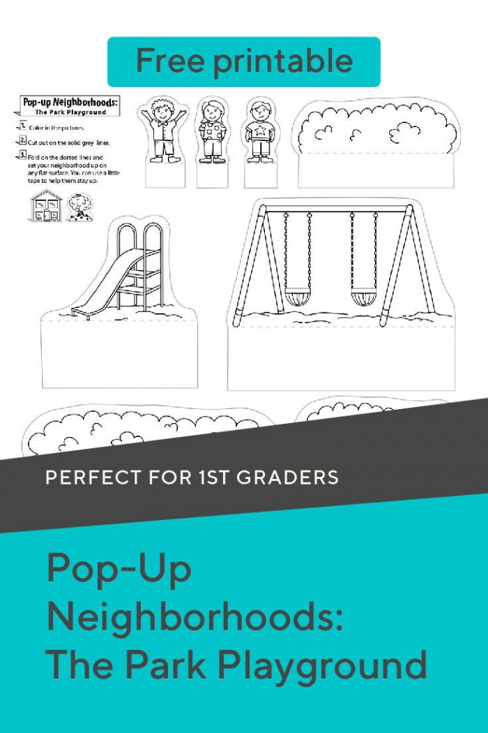 Pop Up Neighborhoods The Park Playground Worksheets