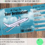 Printable Vacation Surprise Ticket Boarding Pass