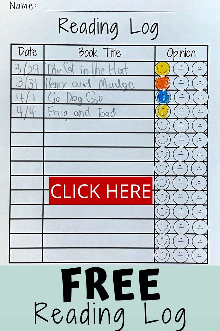 Reading Log Printable FREE Reading Log Printable 