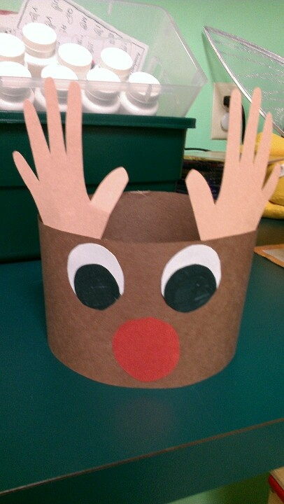 Rudolph Headbands Using Children s Handprints For Reindeer 