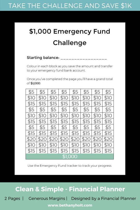 Savings Challenge Savings Printable Simple Savings 