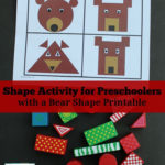 Shape Activity For Preschoolers With Free Bear Shape