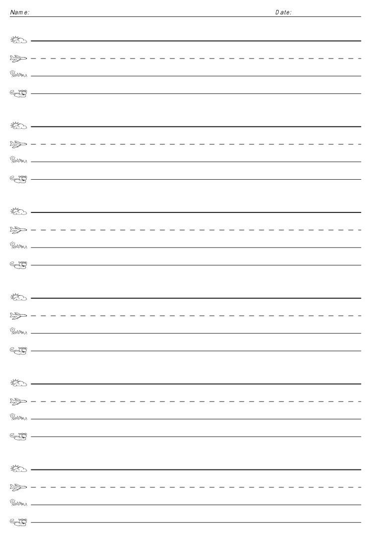 10 Best Fundations Lined Paper Printable Printablee