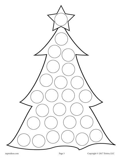 10 Christmas Do A Dot Printables Preschool Christmas 