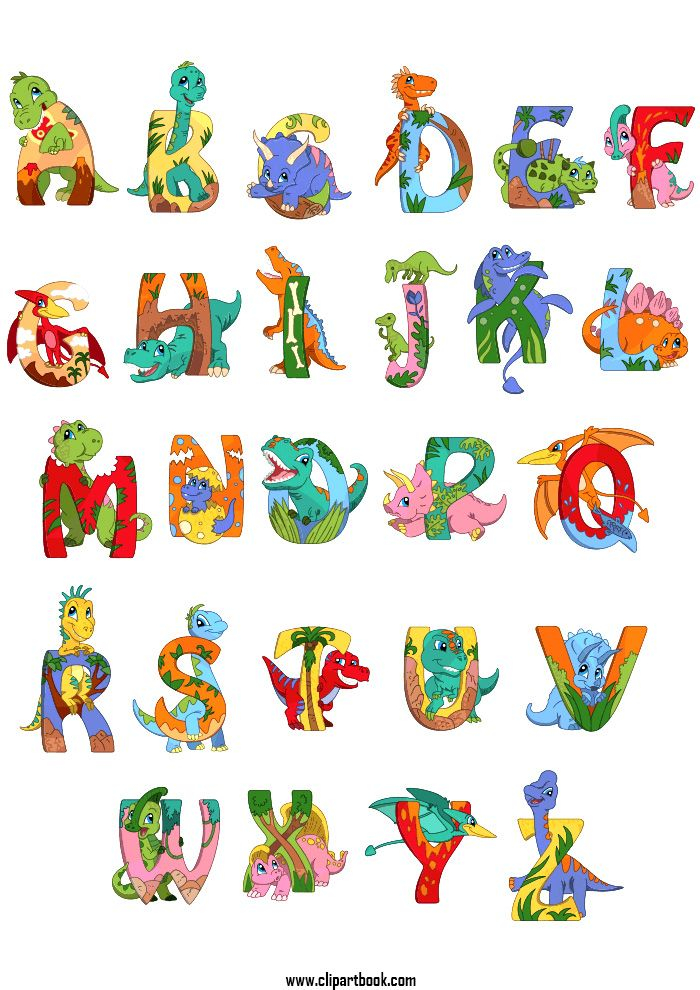 11 Awesome Dinosaur Alphabet Clipart Dinosaur Alphabet 