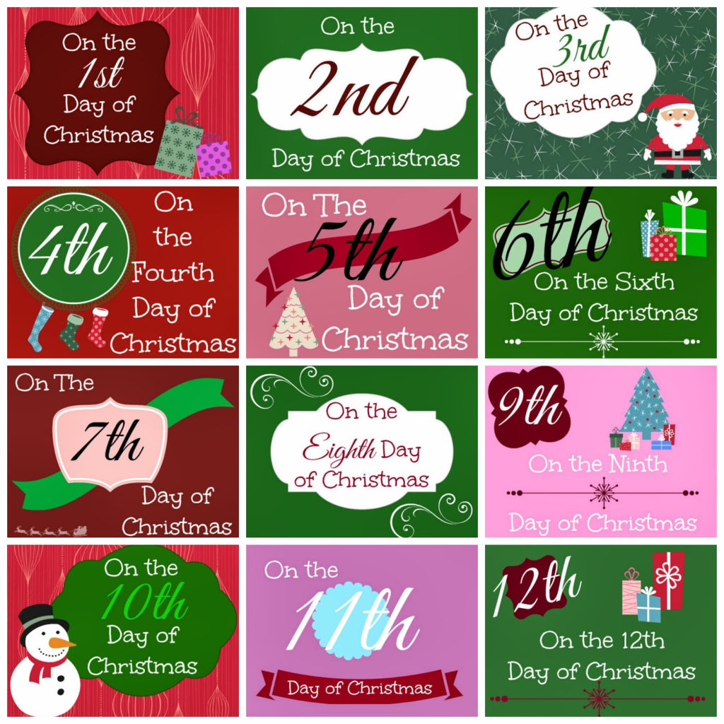 12 Days Of Christmas Printable Tags Busy Moms Helper