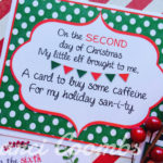 12 Days Of Christmas Printable Tags Secret Santa Labels For Etsy