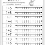 15 Printable Number Line Adding Worksheets Numbers 1 10 Preschool 1st